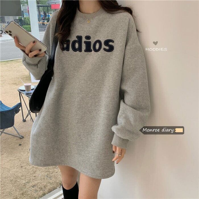 ルーズプルオーバー グレーセーター オータムウィンタートップス 秋物 冬物 モンロー36269397103