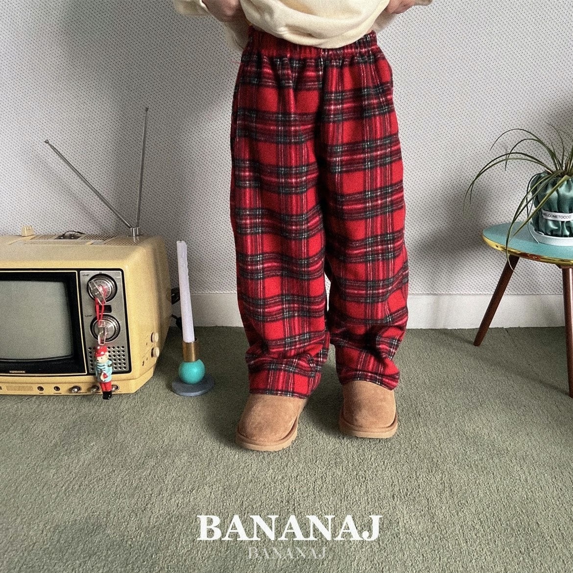 «sold out»«ジュニアサイズあり» Banana J タータンチェックパンツ