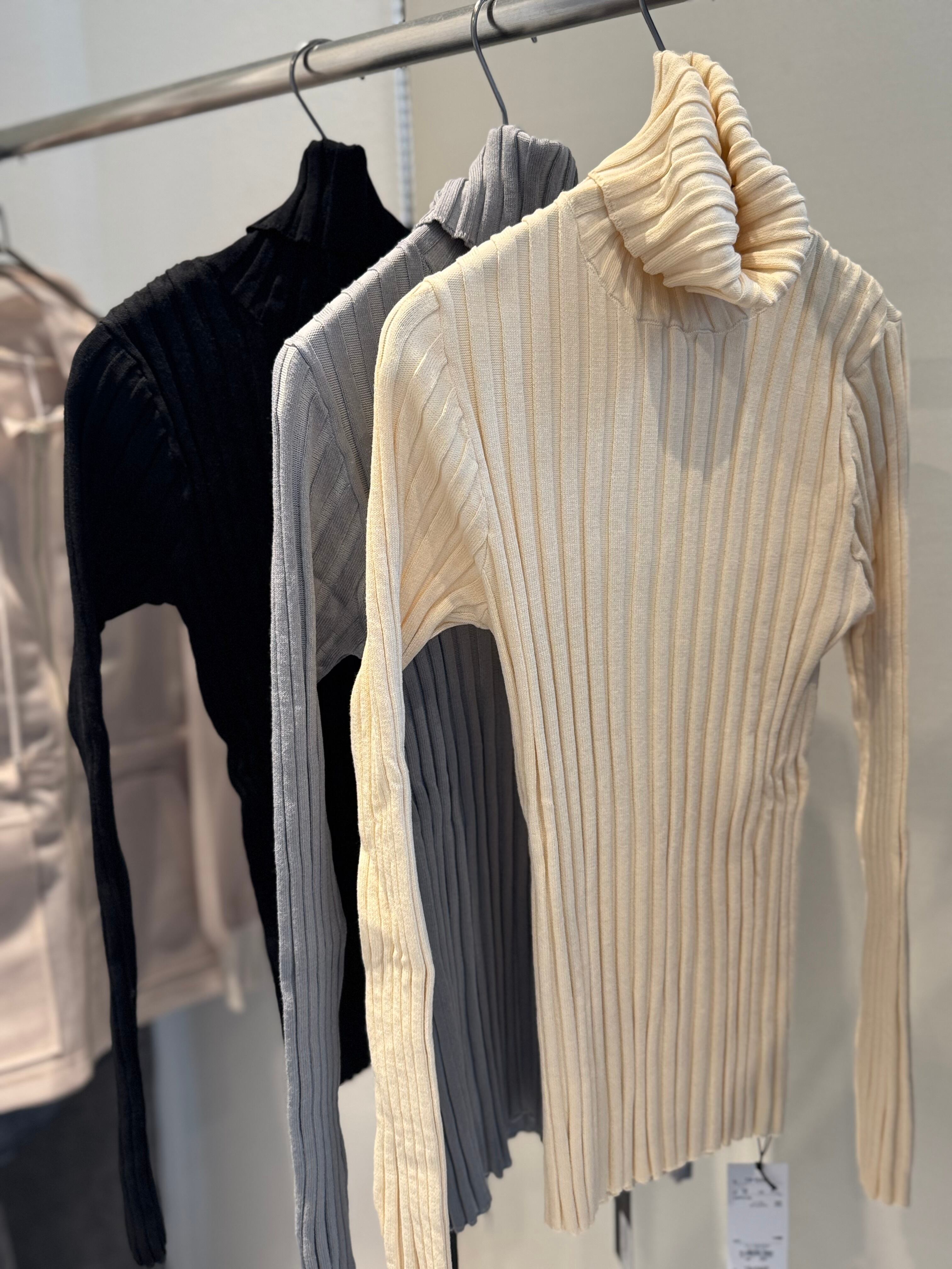 【SELECT】ワイドリブタートルプルオーバー 19-0445