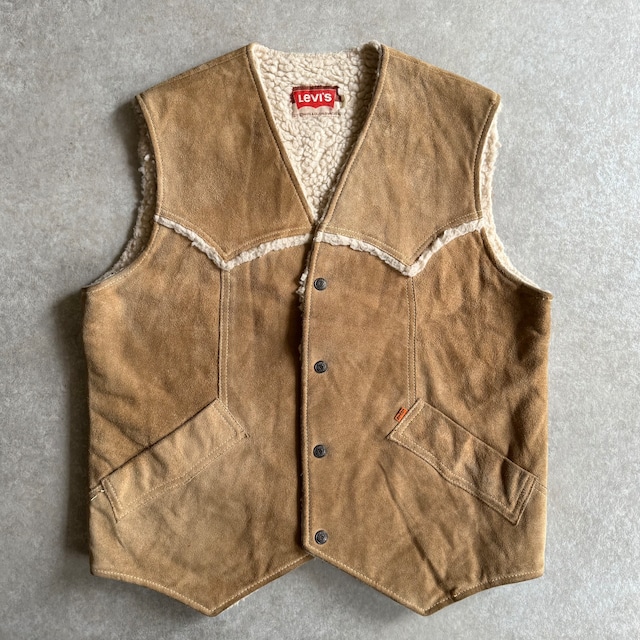 1970s  Levi's  Leather Vest  L　G273