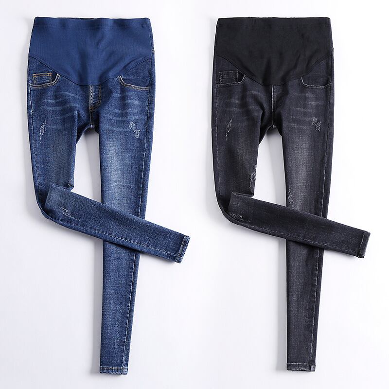 【新作】【送料無料】 スリムフィットデニムジーンズマタニティパンツ妊娠妊娠中の女性パンツ服看護妊娠中のジーンズ expec542204349939