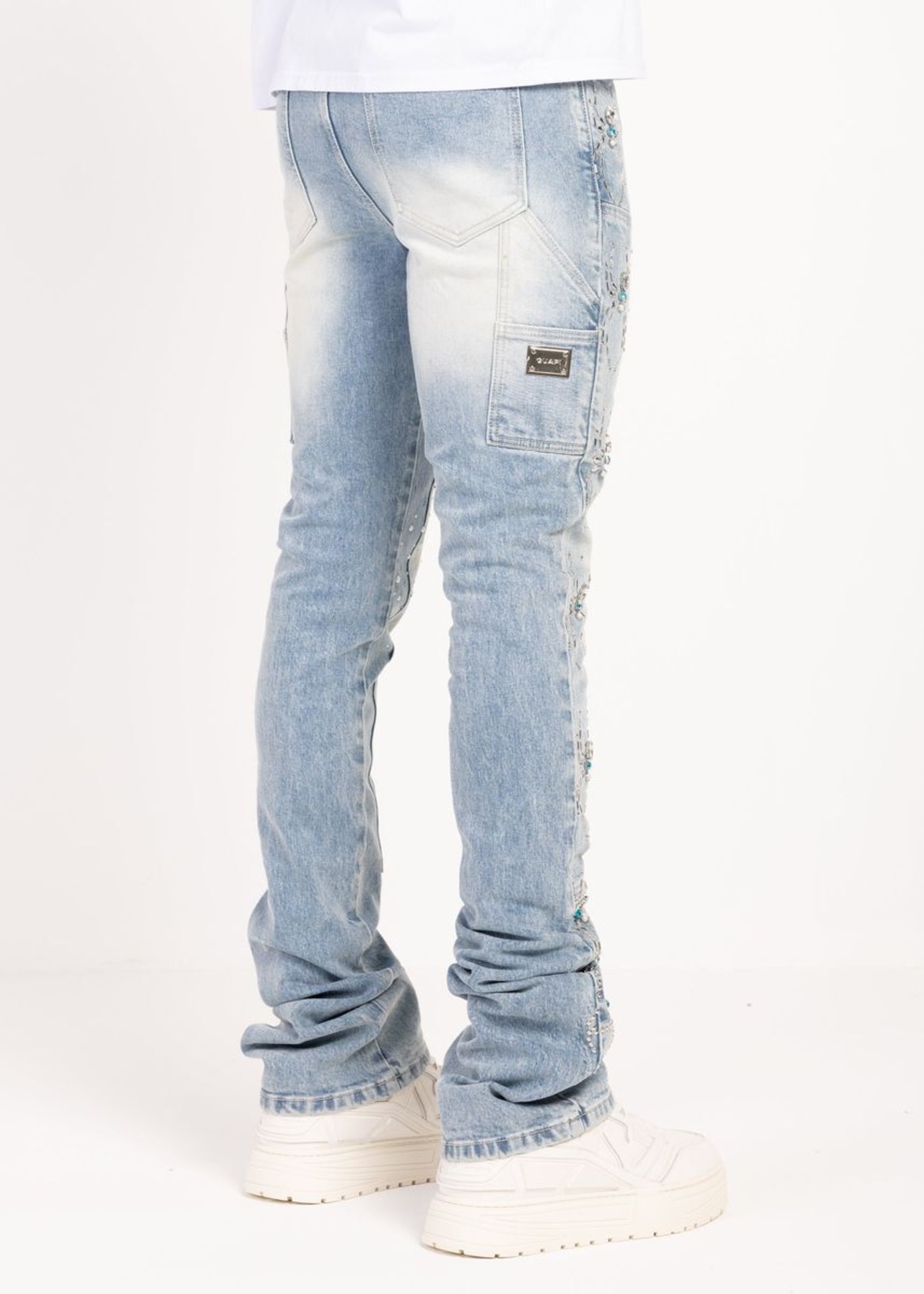 GUAPI / aqua blue spider denim