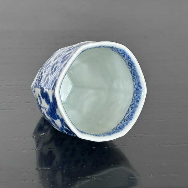 染付松竹梅六角ぐい呑み