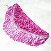 フラメンコ 衣装 ソニアジョーンズ SONIA JOHNES シージョ ピキージョ ベロア フレコ フリンジ レース 軽い ダンス パーティ 装飾 飾り 紫 パープル系 高級感 フェスティバル セレモニー 舞台衣装 ダンス衣装 おしゃれ コスチューム 高級感 薄手