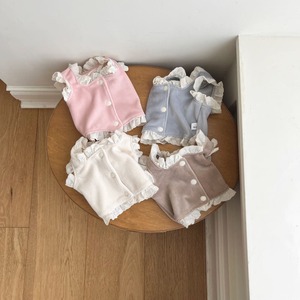 予約／【 Little Heart 】heart lace warm vest