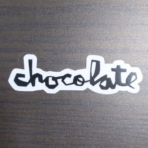【ST-107】Chocolate Skateboard Sticker チョコレート スケートボード ステッカー Chunk Logo ブラック 2.5×7.9