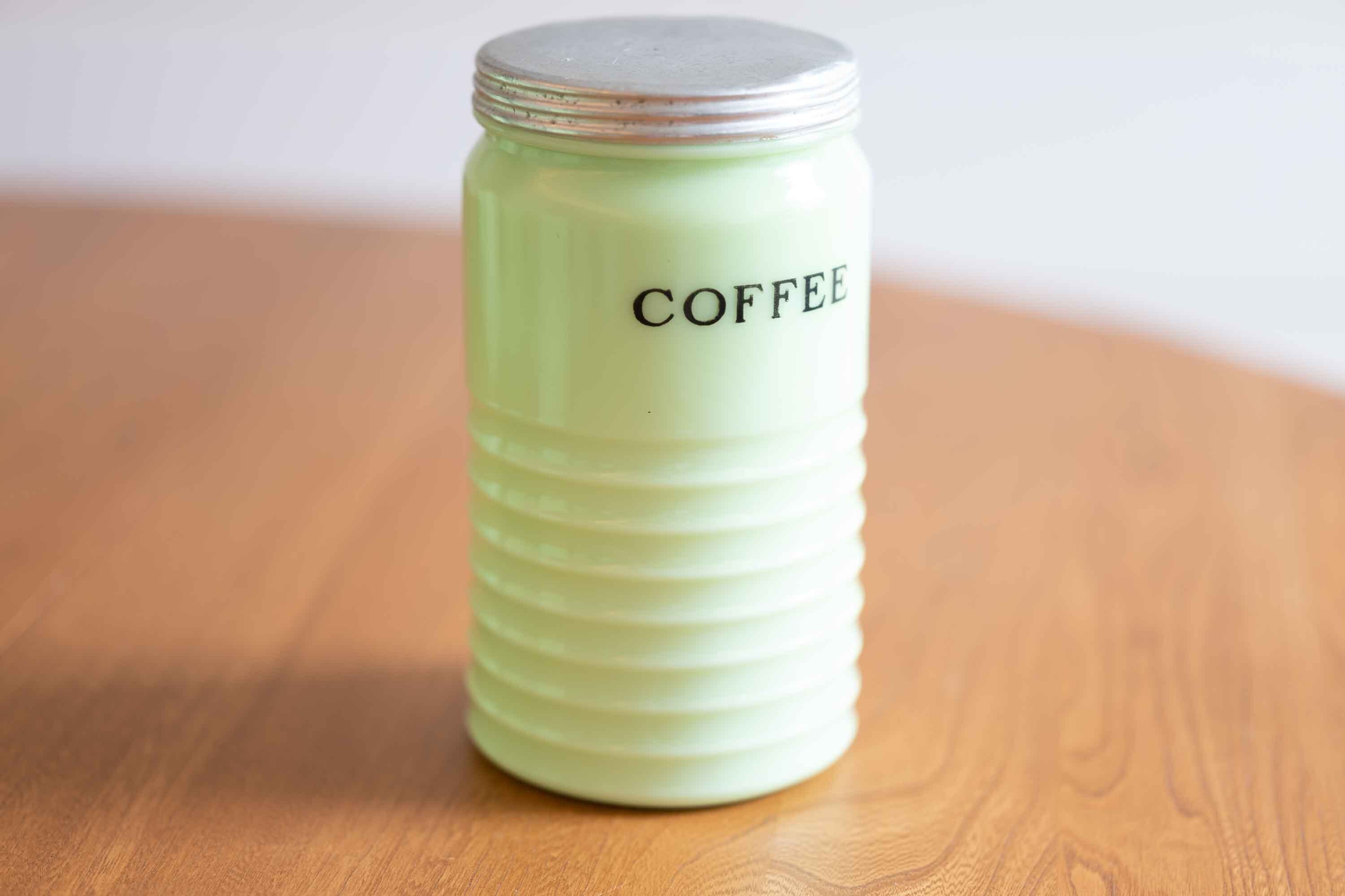 ジャネットJeannette社製 40オンス コーヒーキャニスター カラーはライトジェイド 7-b