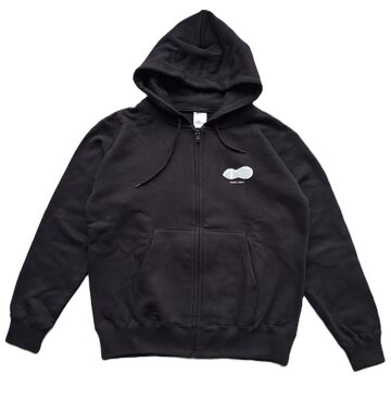 embroidery brand name hoodie black | PAY ID