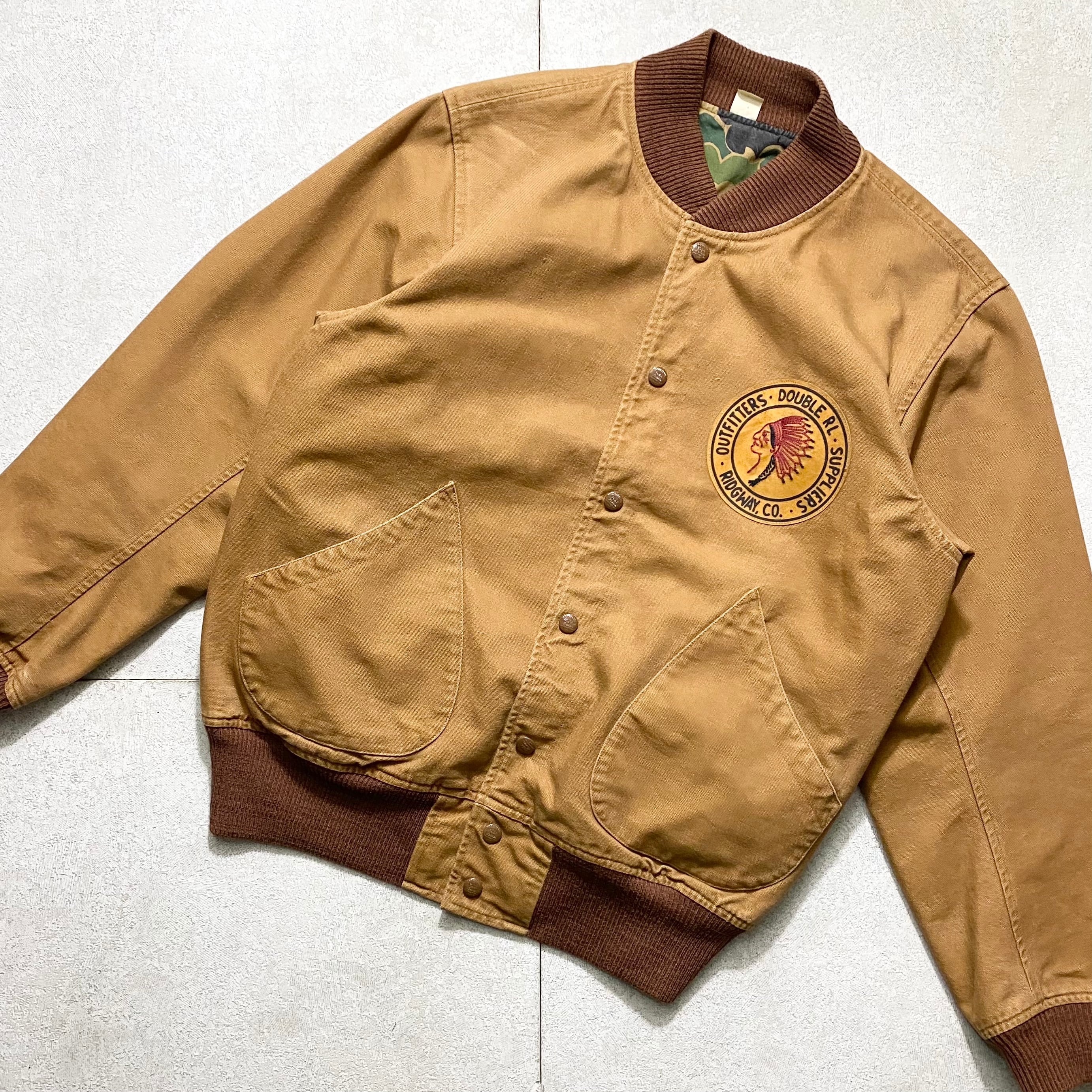 RRL brown duck × camouflage nylon reversible blouson | NOIR ONLINE