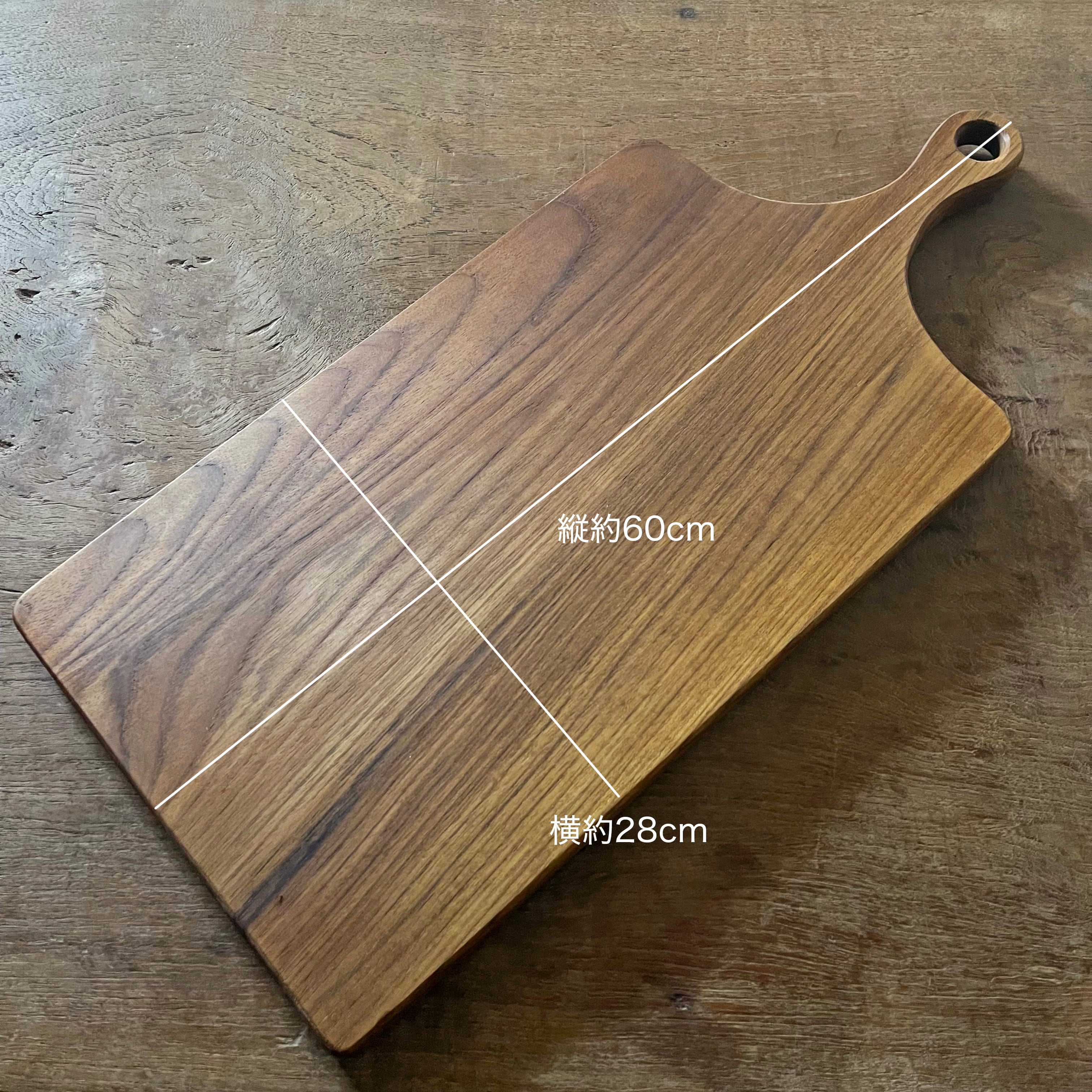 木製カッティングボード/チーク XL(約60cm x 28cm x 1.5cm) Paddle(パドル)