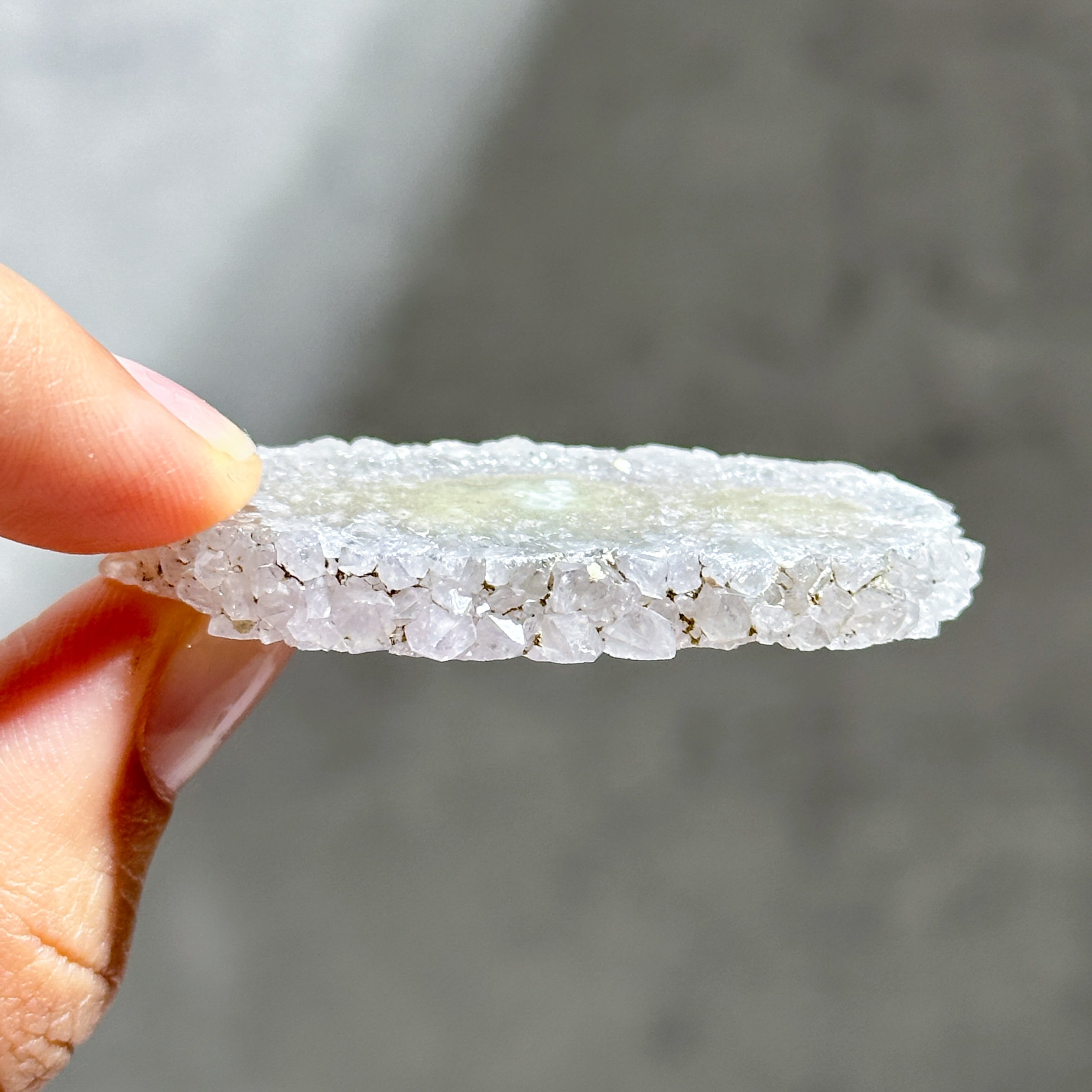 フラワーアメジスト(ホワイトアメジスト) スライス43◇ Flower