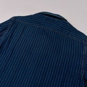 美品 RRL ダブルアールエル ウォバッシュ 長袖 シャツ サイズ S /メンズ/インディゴブルー系/ストライプ/ラルフローレン