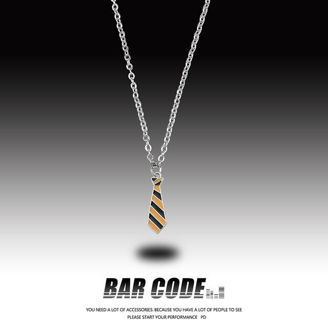 【BARCODEシリーズ】★ネックレス★ 首輪 アクセサリー 小物 デザイン性有り ネクタイデザイン 可愛い