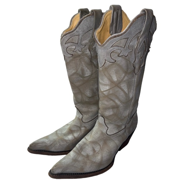 Gray Western Boots