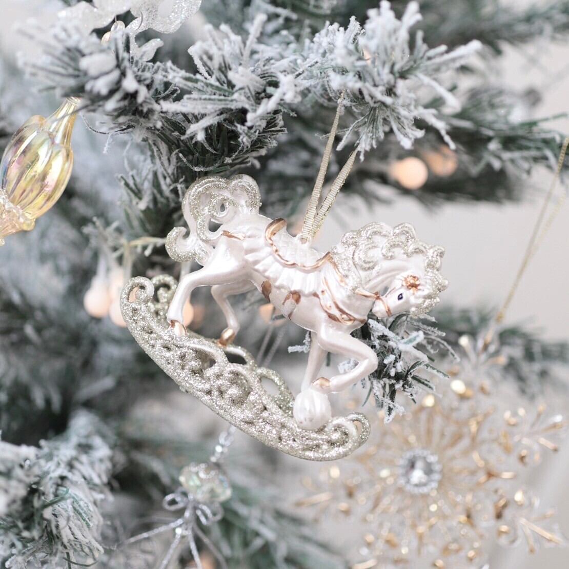 Rocking horse ornament / ロッキングホース オーナメント ［ホワイト