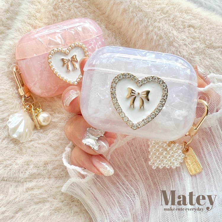 ガーリーリボンAIrPodsケース | Matey