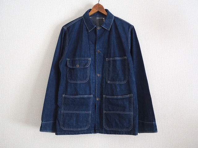 1950’s BLUE TOP Vintage Chore Jacket ヴィンテージ デニム カバーオール チョアジャケット 大戦 40s