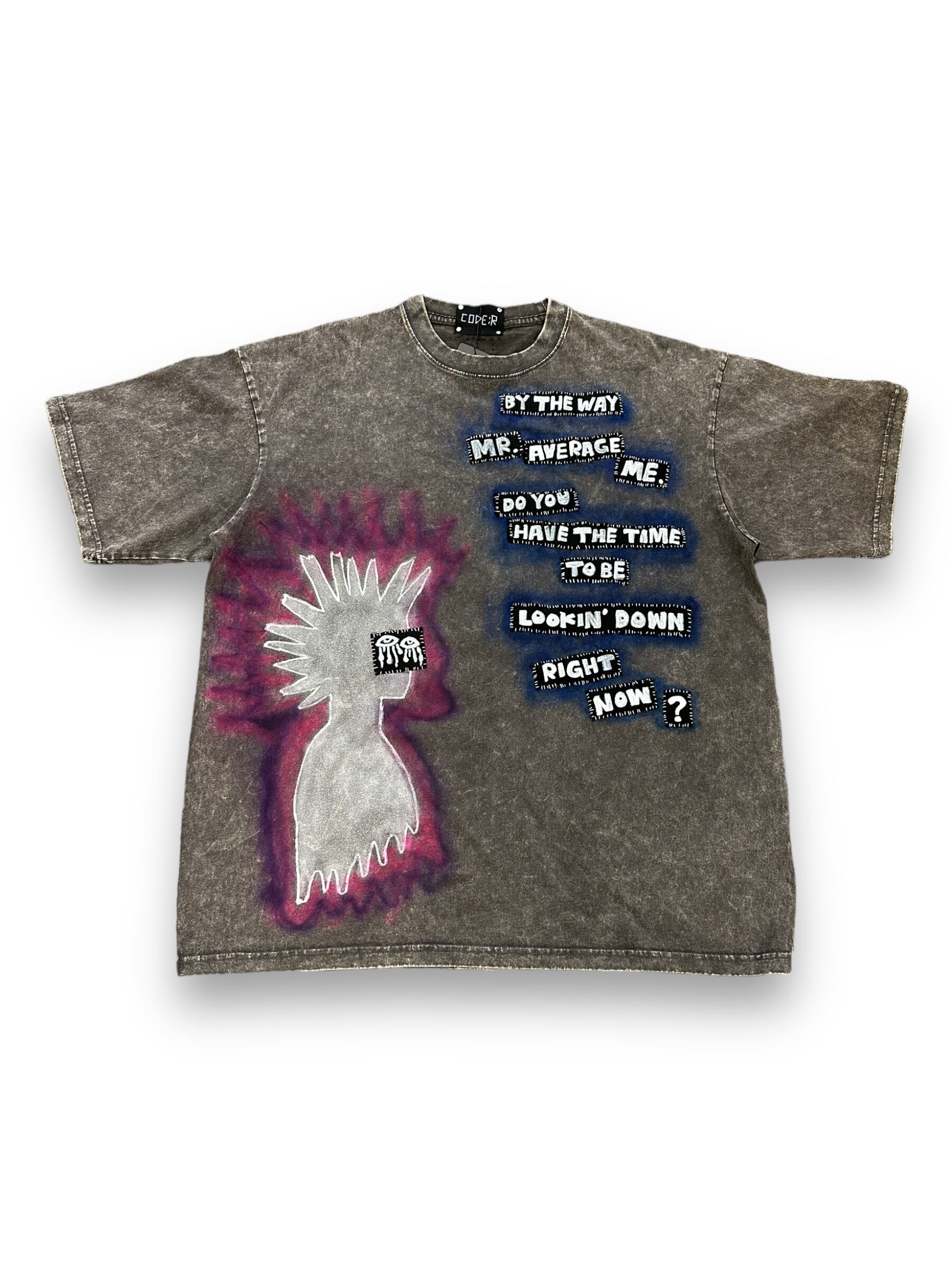 【CODE:R 】logo patchwork T-shirt