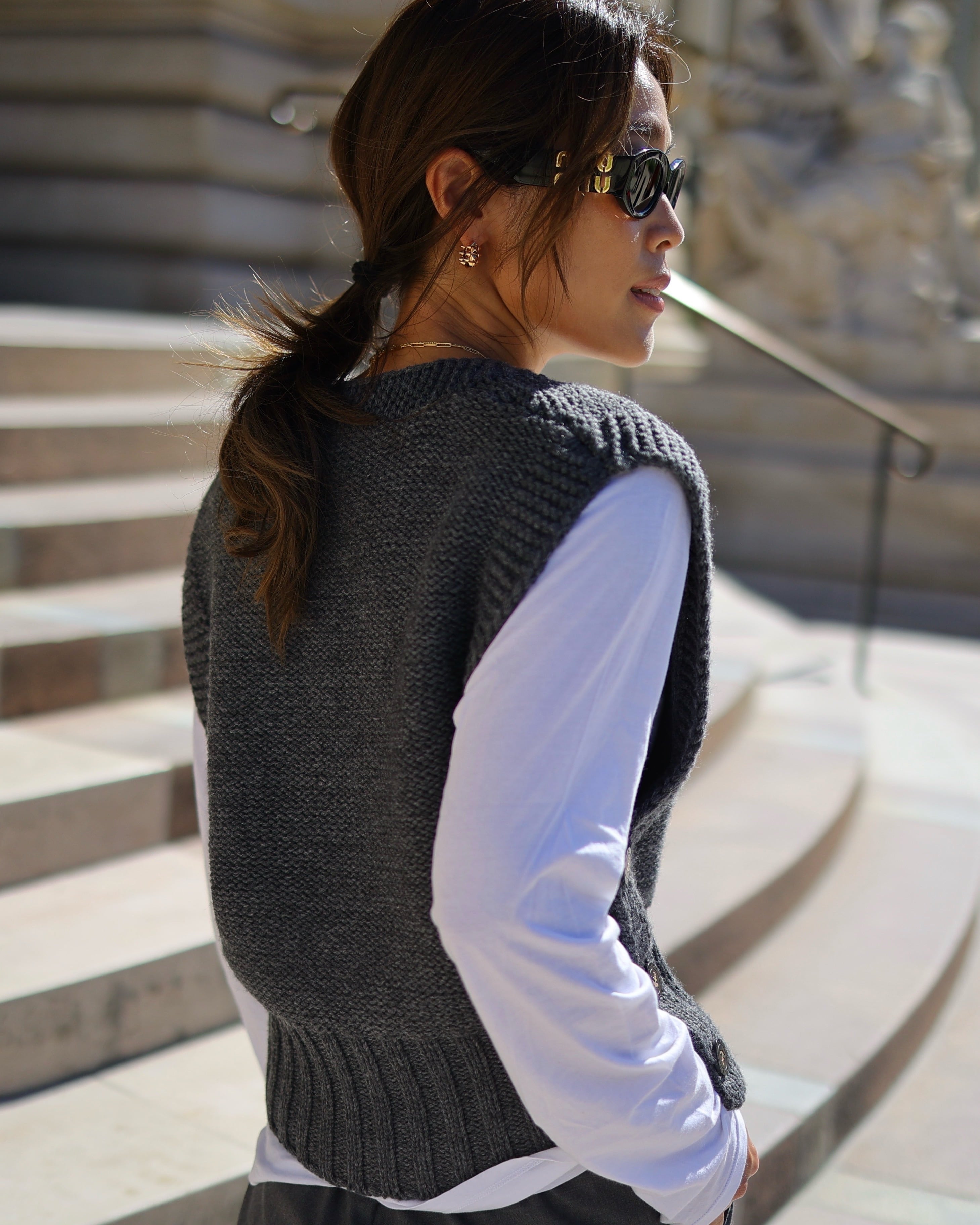 GPG-539 Marine Knit Vest | gypsohila