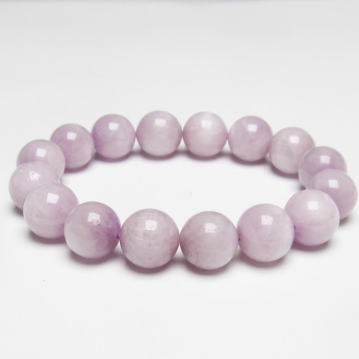 クンツァイト ブレスレット 12mm ミルキークンツァイト 一点物 メール便可 [M便 1/10] 111-19691