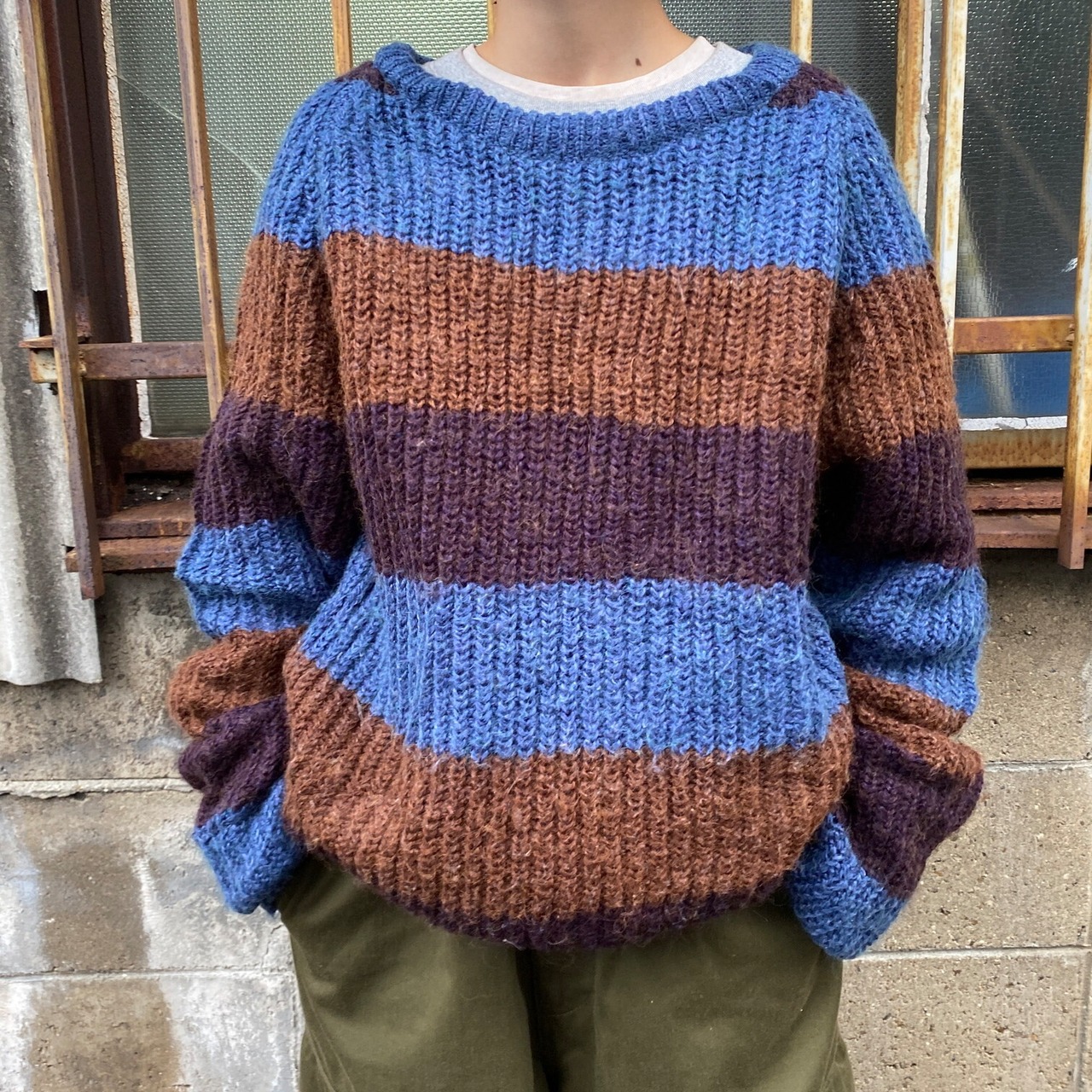 90年代 リーバイス SUTTER CREEK ボーダー ウールニットセーター 