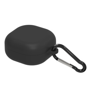 【努力特価】Geekria シリコンカバー 互換性 カバーサムスン Samsungs Galaxy Bud FE 対応充電ケース True Wireless Earbuds カバー 外装カバーキーホルダーフック付き、充電ポートアクセス可能（黒）