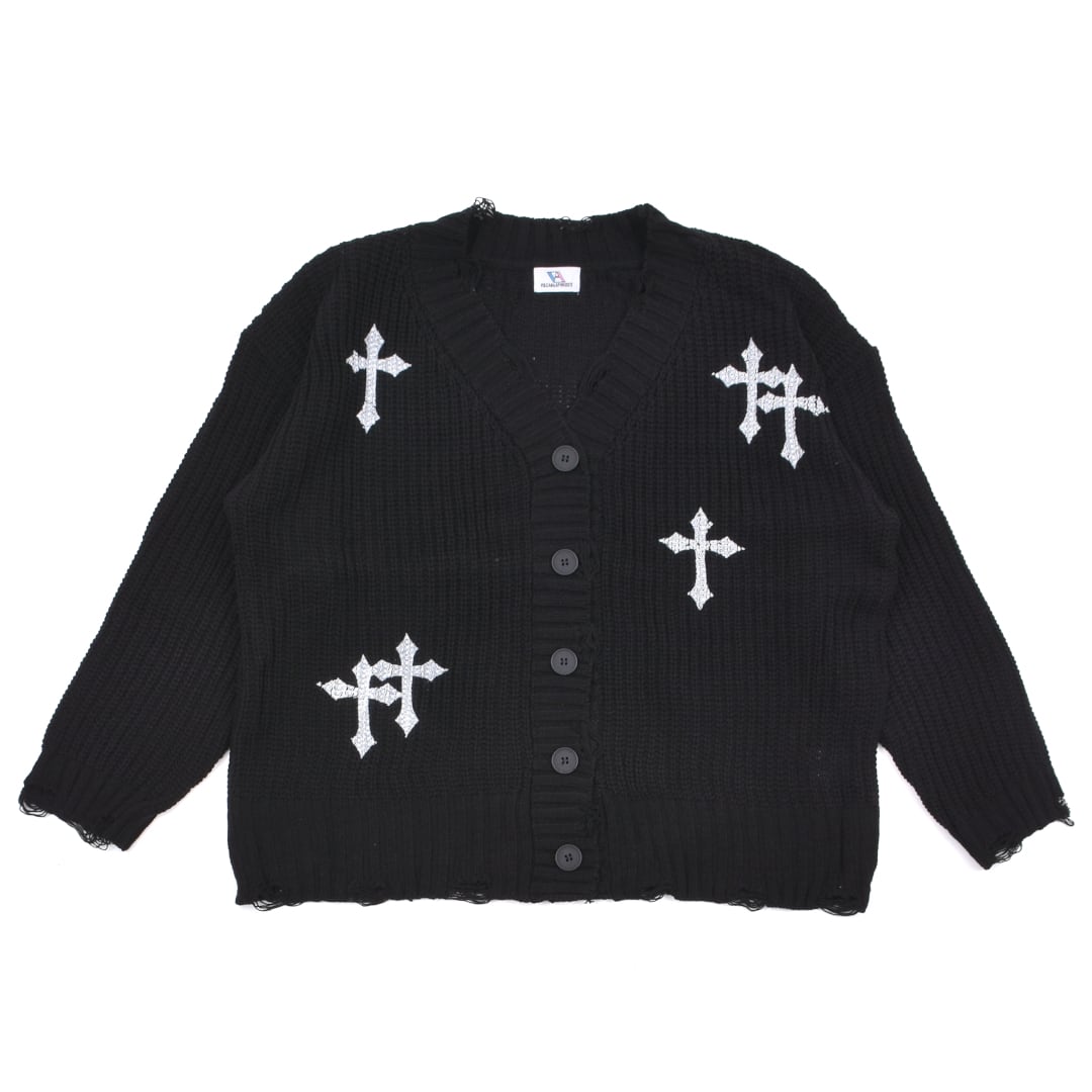 2/18 完売GREY再入荷！】新作☆クロスニットカーディガン