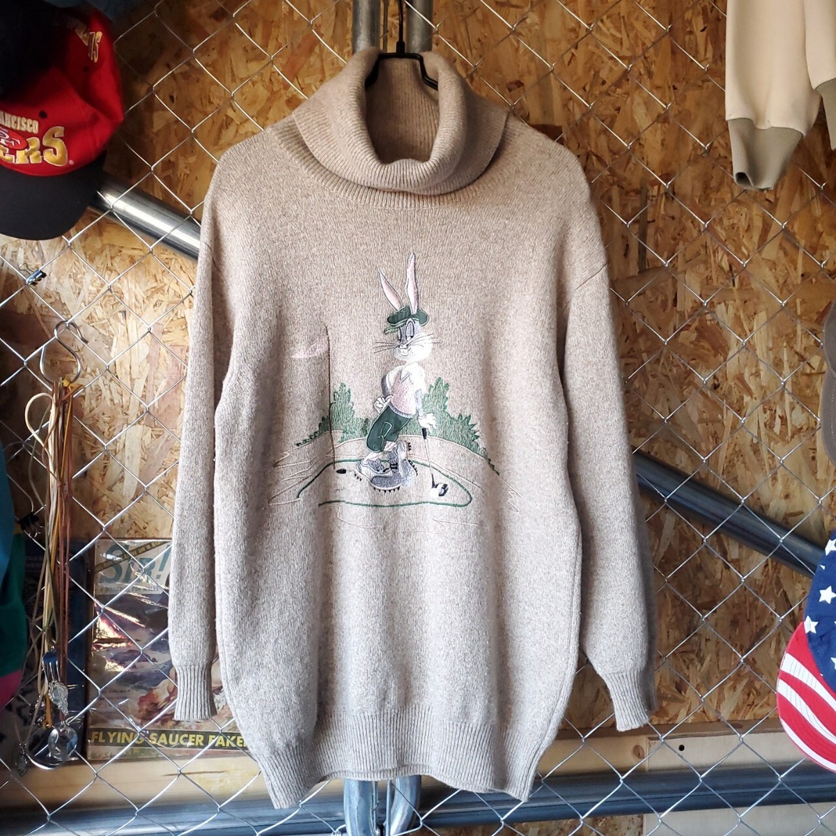 LooneyTunes ルーニーテューンズ ニット 刺繍 バッグスバニー 