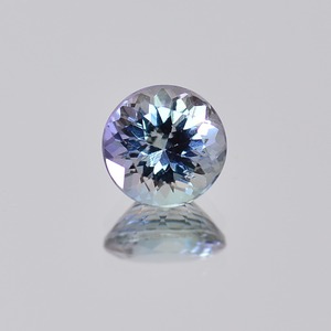 ソ付 非加熱タンザナイト 0.758ct ルース ラウンド バイカラー 系