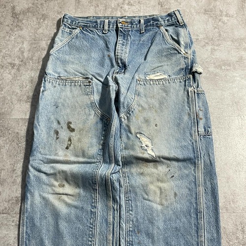USA製 デニム ダブルニー Carhartt B07 DNM 38×34 詳細写真4