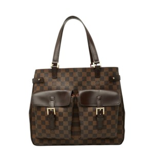 ルイ ヴィトン ダミエ ユゼス トートバッグ ショルダーバッグ N51128 ブラウン PVC レザー レディース LOUIS VUITTON 中古