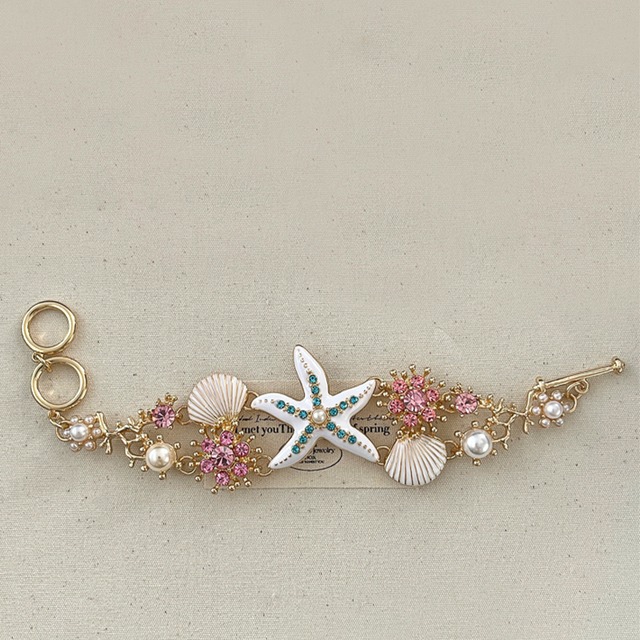 GIRLヒトデの殻のネックレス・ブレスレット・ピアス