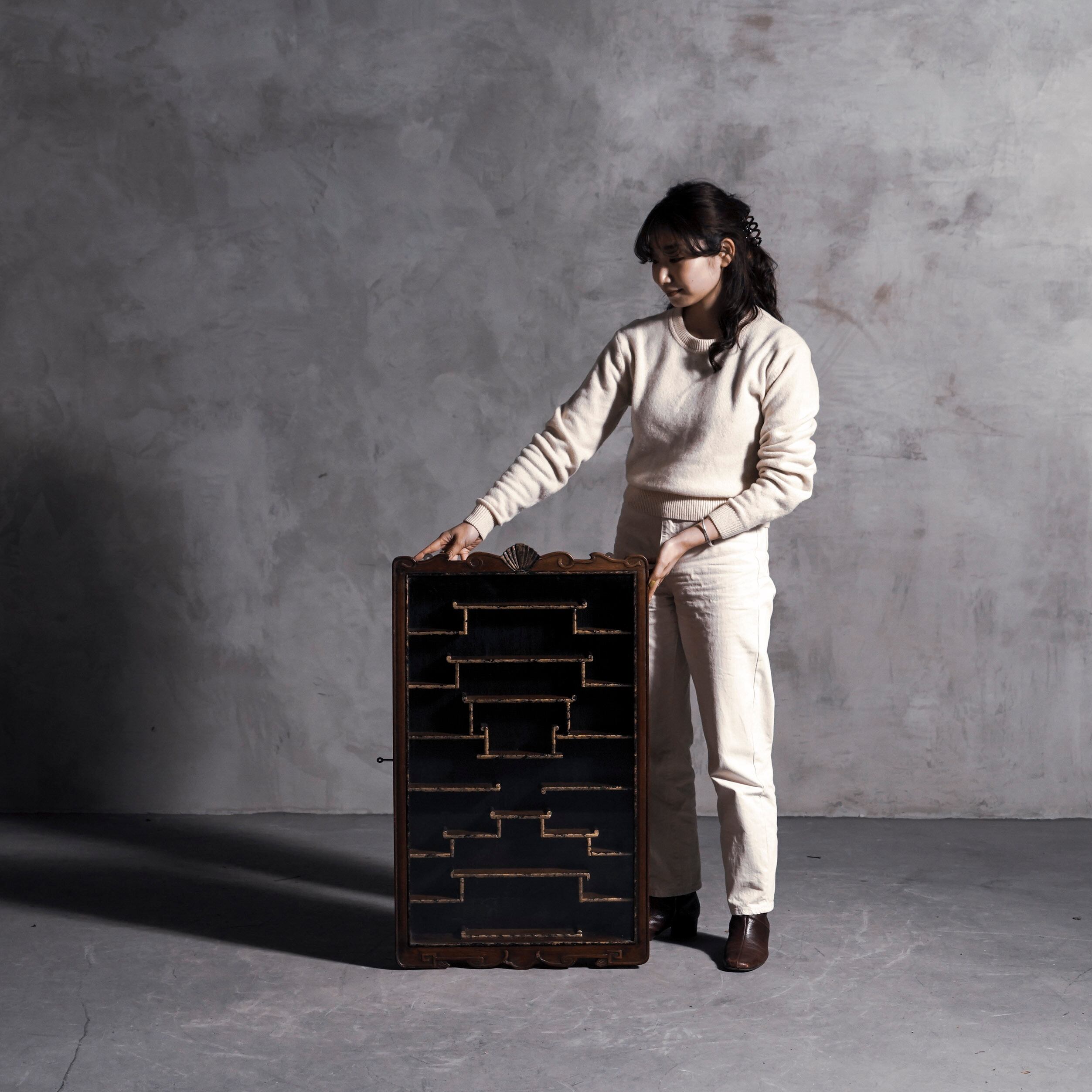 ショーケース/ガラスショーケース/アンティーク/ディスプレイケース/空間装飾/店舗什器/ディスプレイ棚