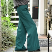 70's color flare slacks green