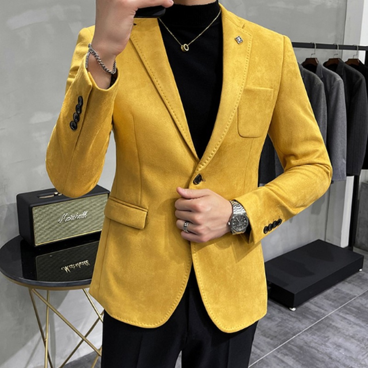 suede suit jacket 00227