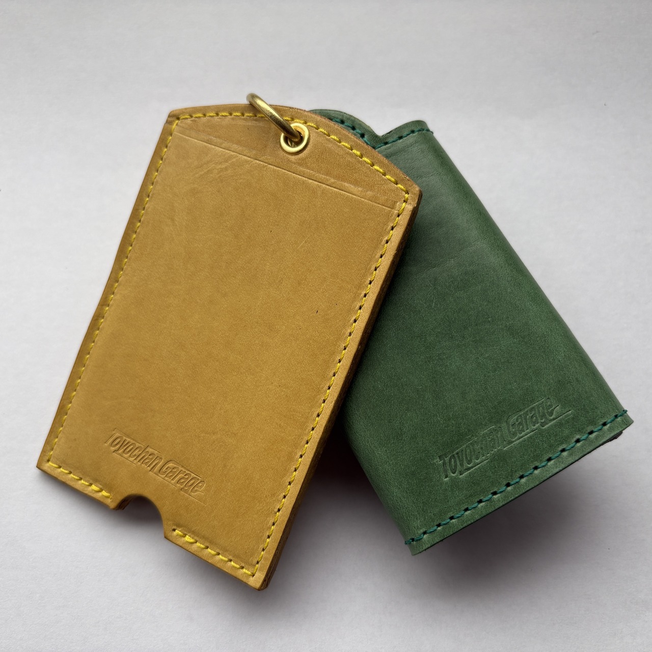 小さい財布【黄色×緑】