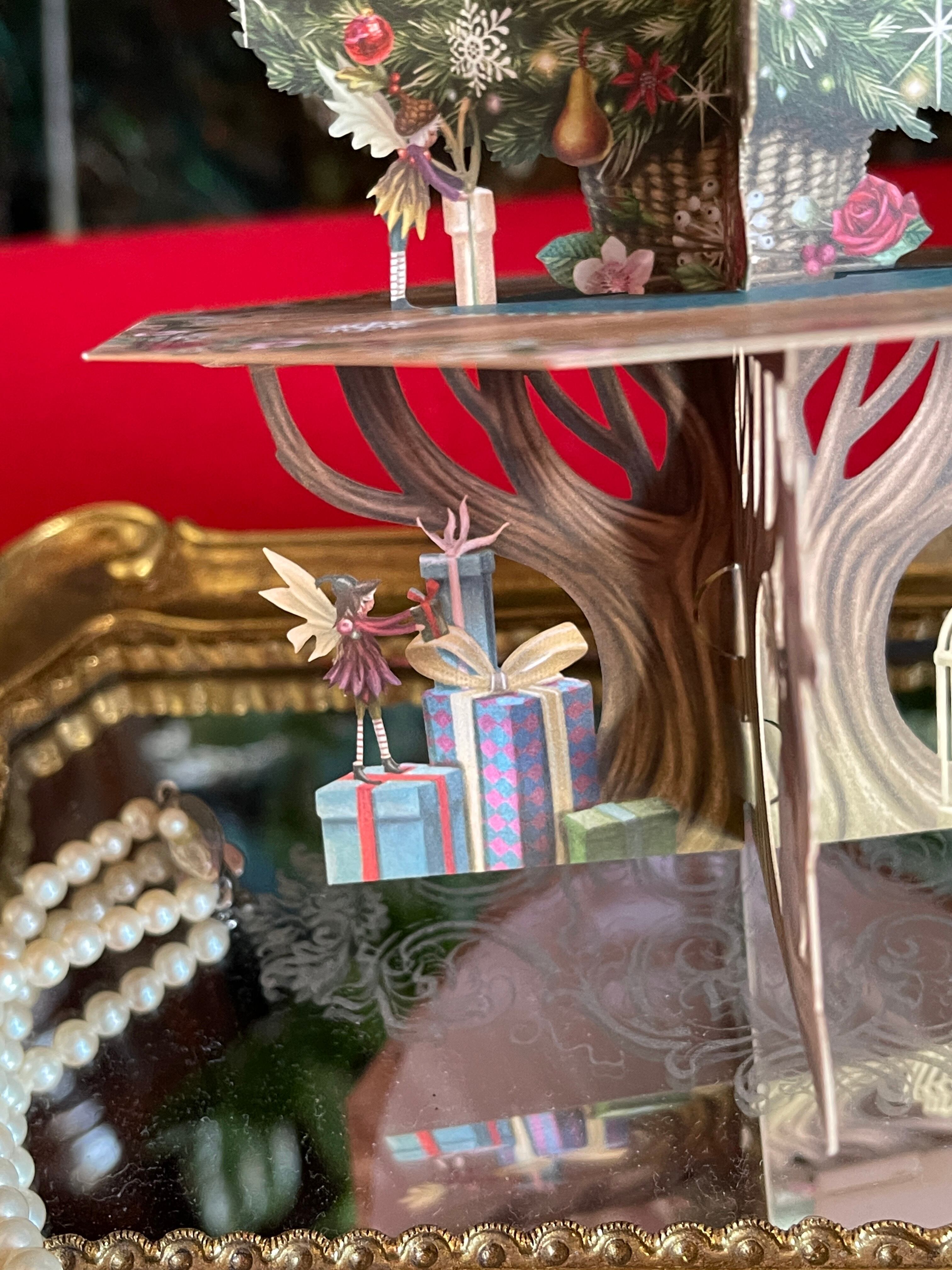 『Me & McQ』クリスマスツリーと妖精 Fairy Table 3D Christmas Card グリーティングカード イギリスより