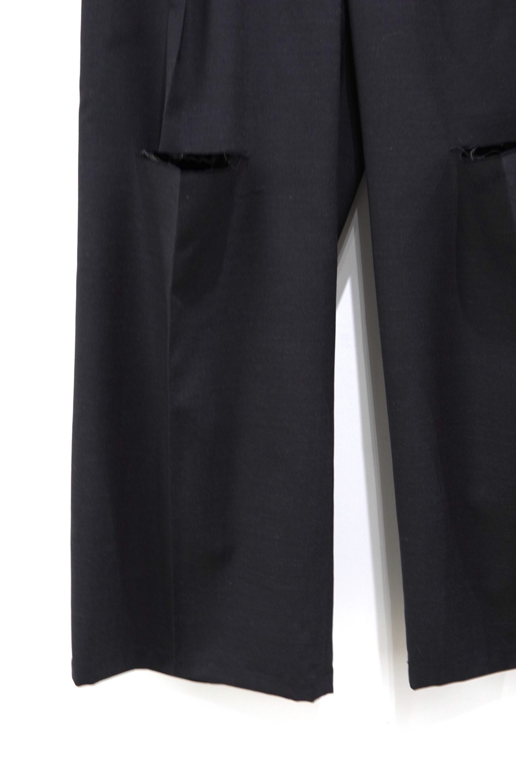 ANCELLM / WOOL DAMAGE WIDE SLACKS / ANC-PT39-C | POETRY
