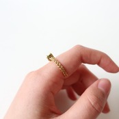 【Select】Knit ring -green-