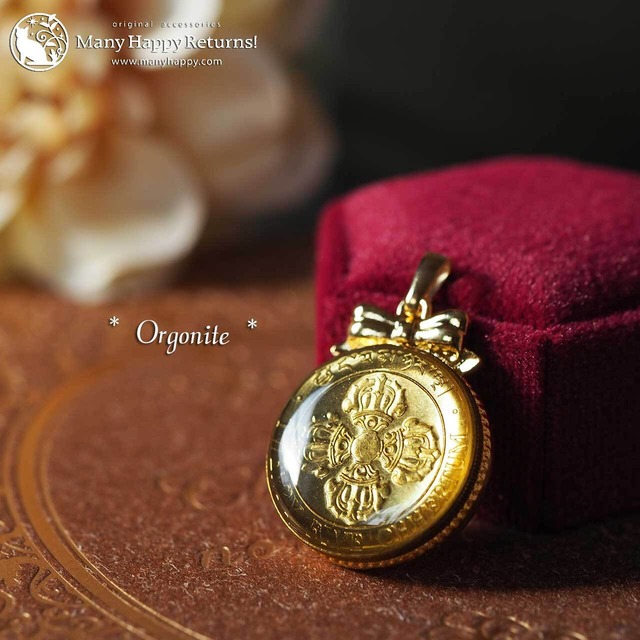 or-2054　ブータン・バジュラコイン☆TAOオルゴナイトペンダントトップ