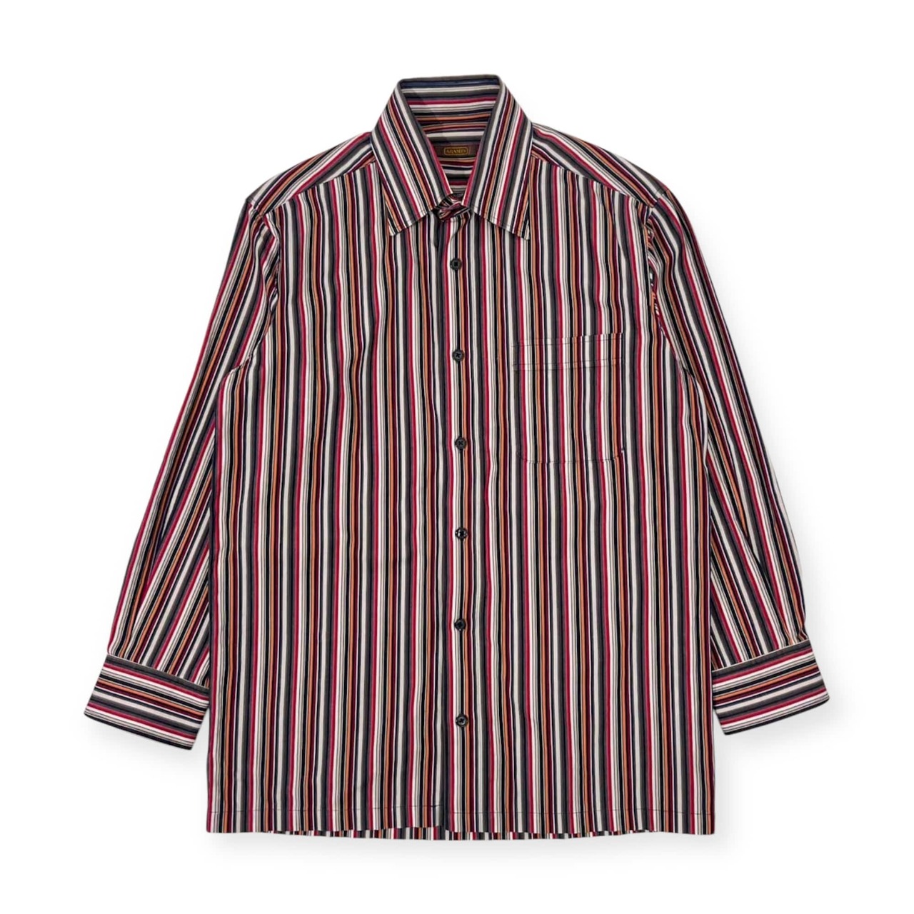 90s ARAMIS アラミス ストライプ 長袖シャツ S/マルチ メンズ ビンテージ