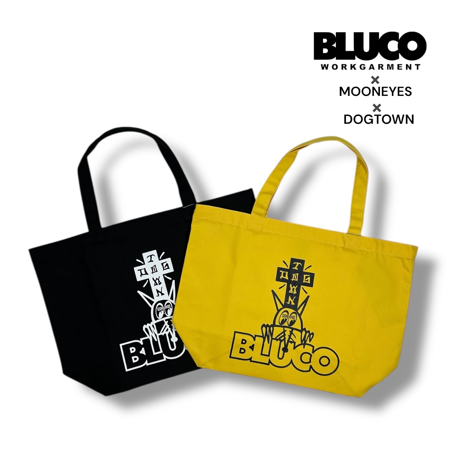 BLUCO ブルコ MOONEYES DOGTOWN トートバッグ トリプルコラボ HOT ROD
