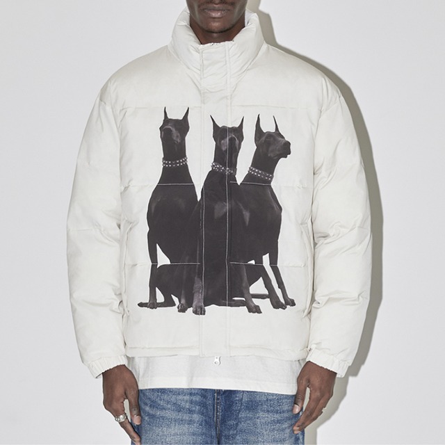 【DRIP1059】E.R Doberman Print Down Padded Jacket