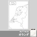 オランダの紙の白地図