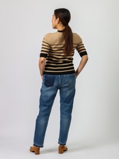 BEATRICE(ラメボーダーリブニット)