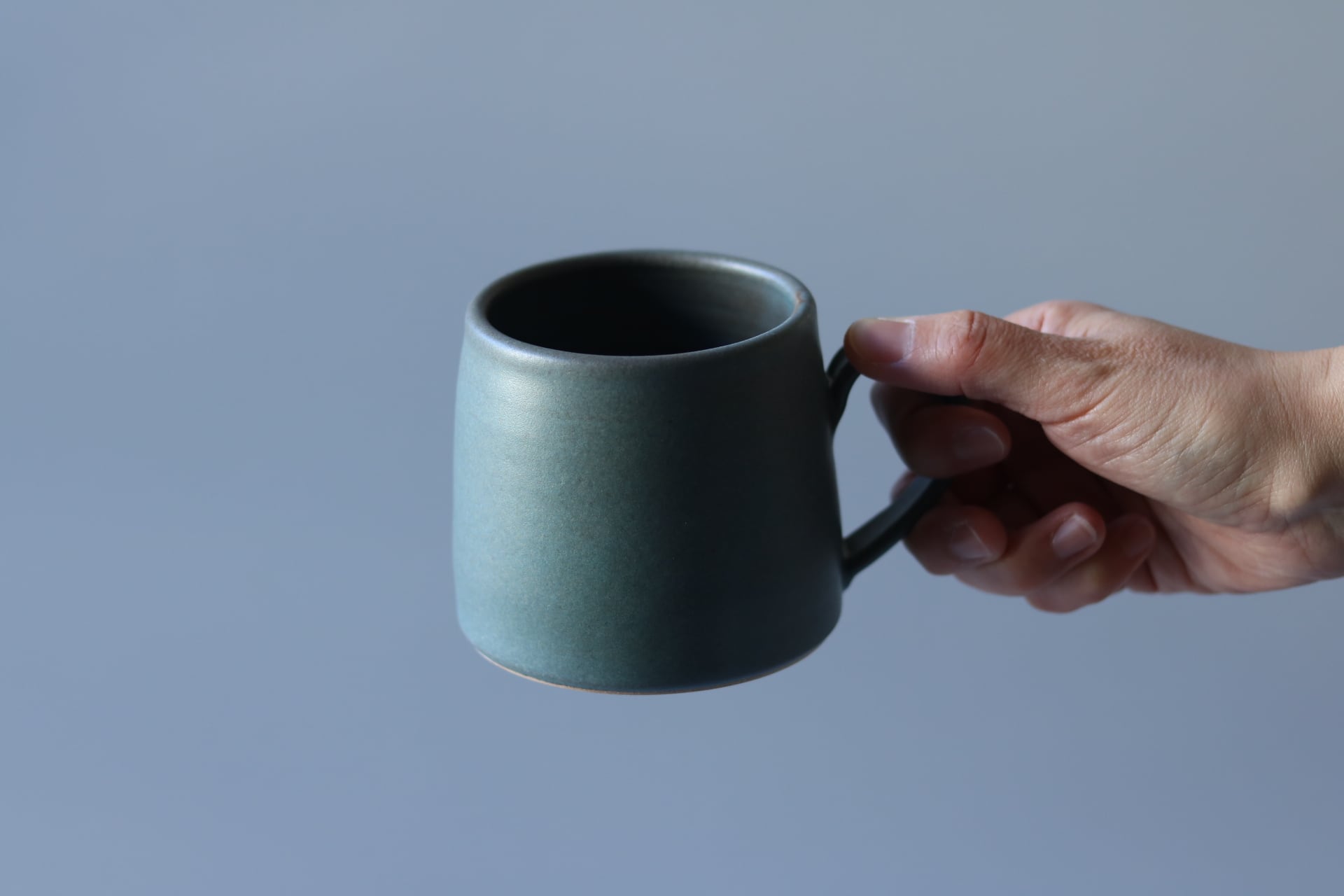 台形マグカップ 大 ブルーグレー | マルヨウ