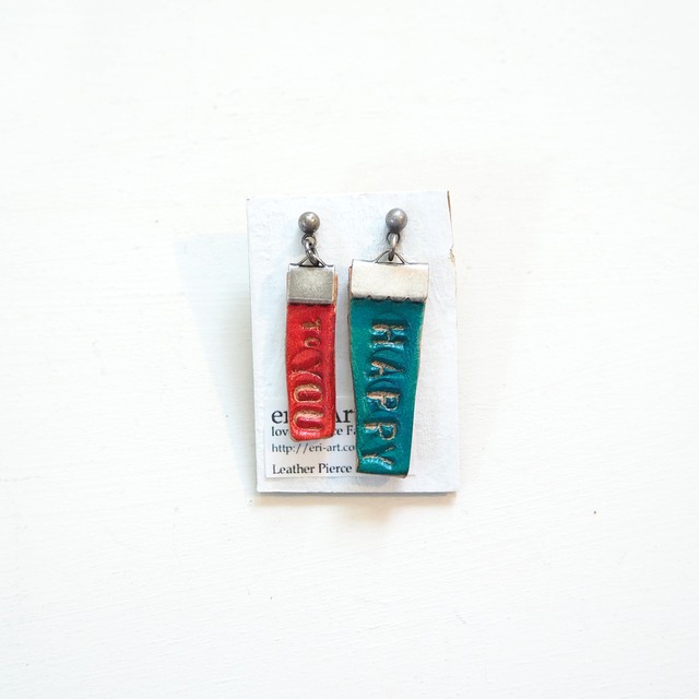 カラフルピアス　red×skyblue　Lep-cl