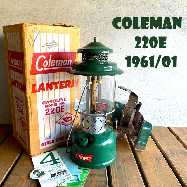 コールマン 220C 1946年5月製造 ビンテージ ツーマントルランタン COLEMAN オリジナルPYREXグローブ ブラスタンク 完全オリジナル 完全分解後メンテナンス済み 40年代