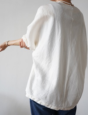 aulico : LONG SLEEVE TEE SHIRT / WHITE