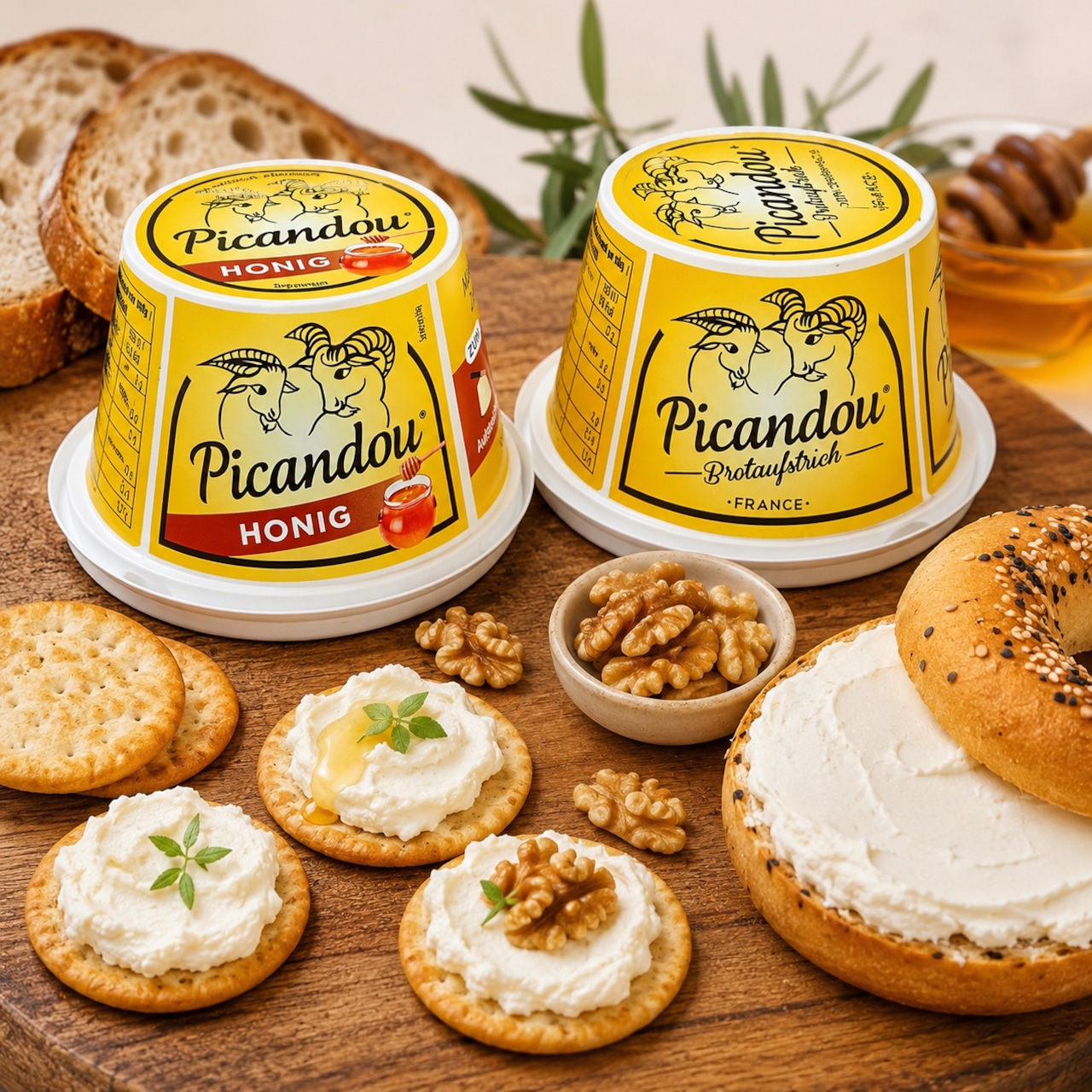 フランス産 フレッシュ ヤギチーズ スプレッド 2種セット (ピカンドゥ ア タルティネ/ピカンドゥ ミエル ア タルティネ) Fresh goat cheese spread Set (Picandou a tartiner & Picandou miel a tartiner)